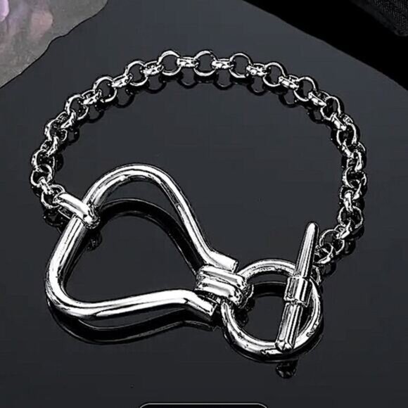 Stainless Steel Wrap Chain Link Bracelet Statement Bracelet Handmade Unique - Picture 6 of 9